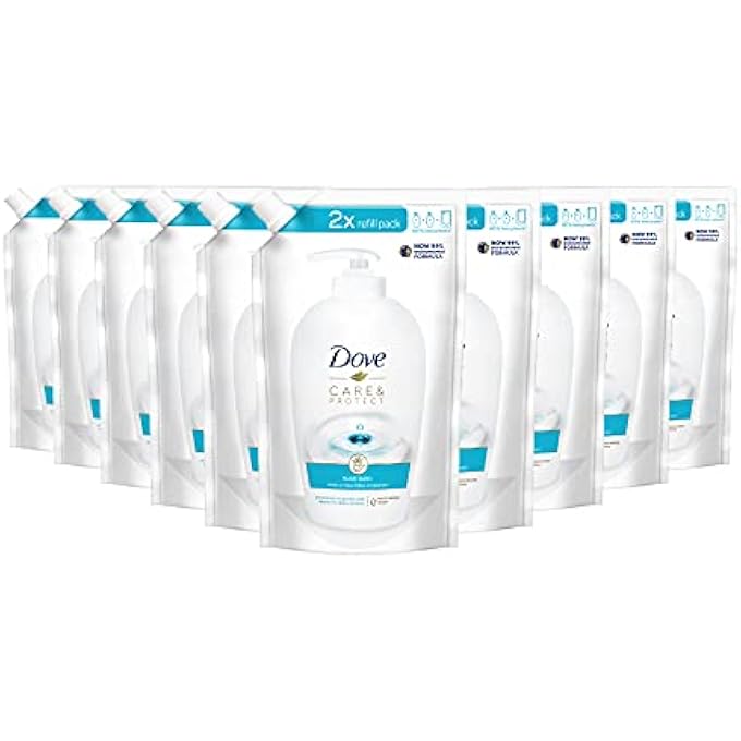 Dove LIQUID SOAP NOURISHING HAND WASH LOTION LIQUID SOAP IN REFILL BAG WITH ANTIBACTERIAL EFFECT 10 X 500 ML - Image 1